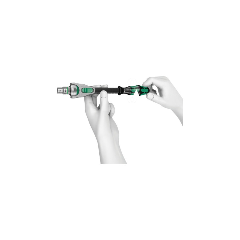 Wera Zyklop Speed-Knarrensatz 8100 SA 6, Werkzeug-Set(Speed-Knarre mit schwenkbarem Kopf, 1/4