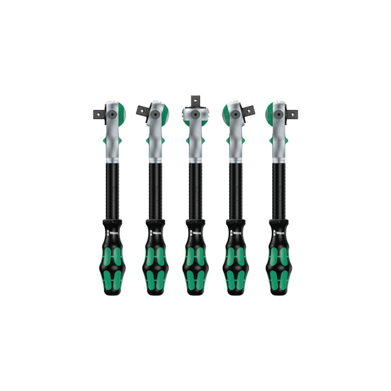 Wera Zyklop Speed-Knarrensatz 8100 SA 6, Werkzeug-Set(Speed-Knarre mit schwenkbarem Kopf, 1/4