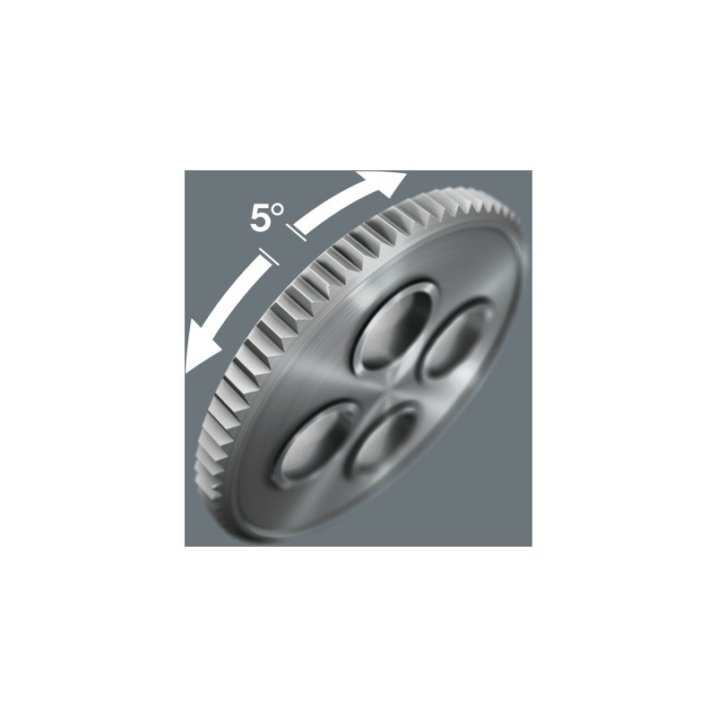 Wera Zyklop Speed-Knarrensatz 8100 SA 6, Werkzeug-Set(Speed-Knarre mit schwenkbarem Kopf, 1/4