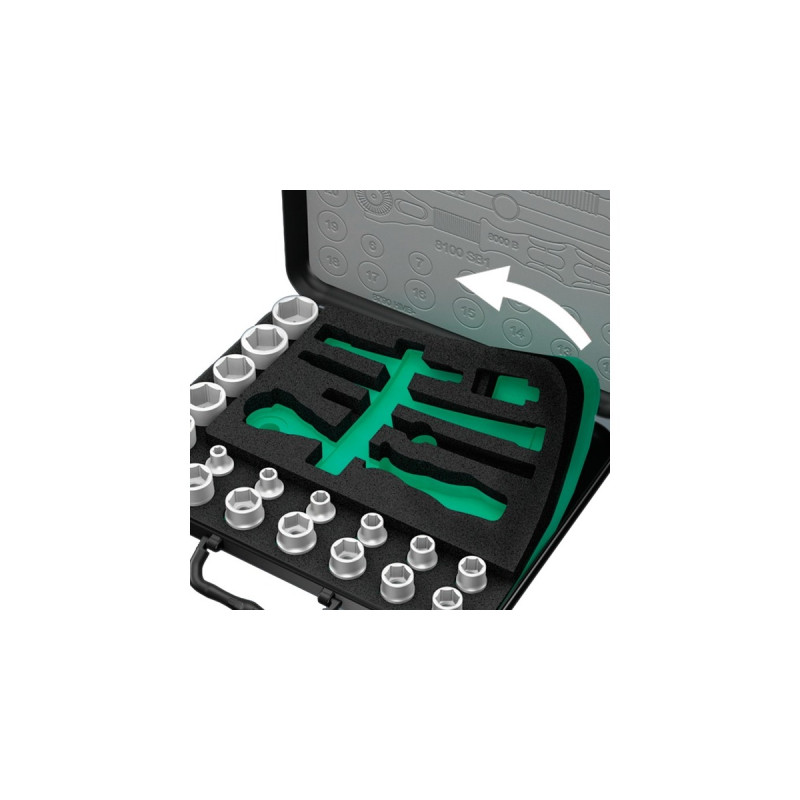 Wera Zyklop Speed-Knarrensatz 8100 SB 2, 3/8