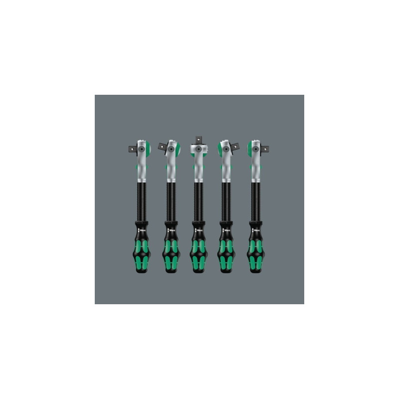 Wera Zyklop Speed-Knarrensatz 8100 SC 2, 37-teilig, Werkzeug-Set(schwarz/grün, Speed-Knarre mit schwenkbarem Kopf, 1/2