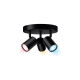 WiZ Bundle IMAGEO 3x einstellbarer Spot runde Platte + Bewegungssensor, LED-Leuchte(schwarz)