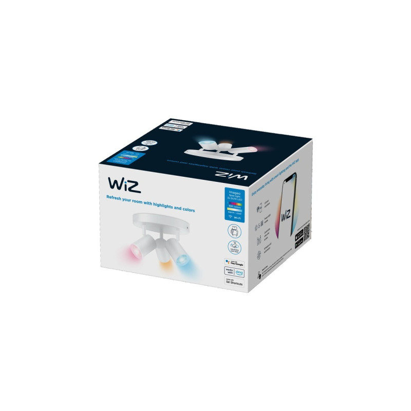 WiZ IMAGEO 3x einstellbarer Spot runde Platte, LED-Leuchte(weiß)