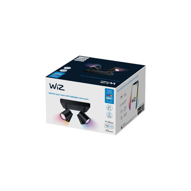WiZ IMAGEO 4x einstellbarer Spot quadratische Platte, LED-Leuchte(schwarz)