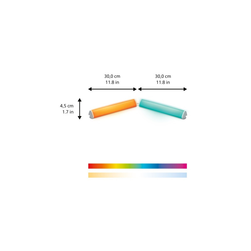WiZ LightBar Tischleuchte 2er-Pack, LED-Leuchte(weiß)