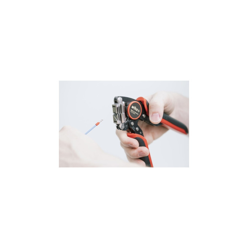 Wiha Crimpwerkzeug automatisch, Crimpzange(schwarz/rot, 0,08 bis 16mm²)