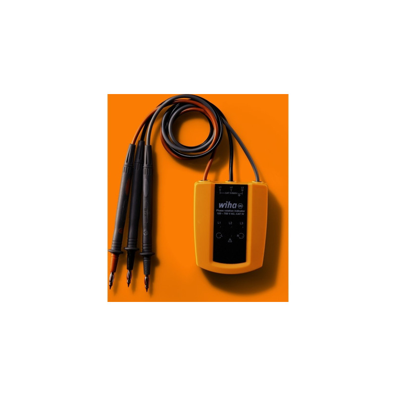 Wiha Drehfeldrichtungsanzeiger 45221, 100 - 700 V AC, Messgerät(gelb/schwarz)