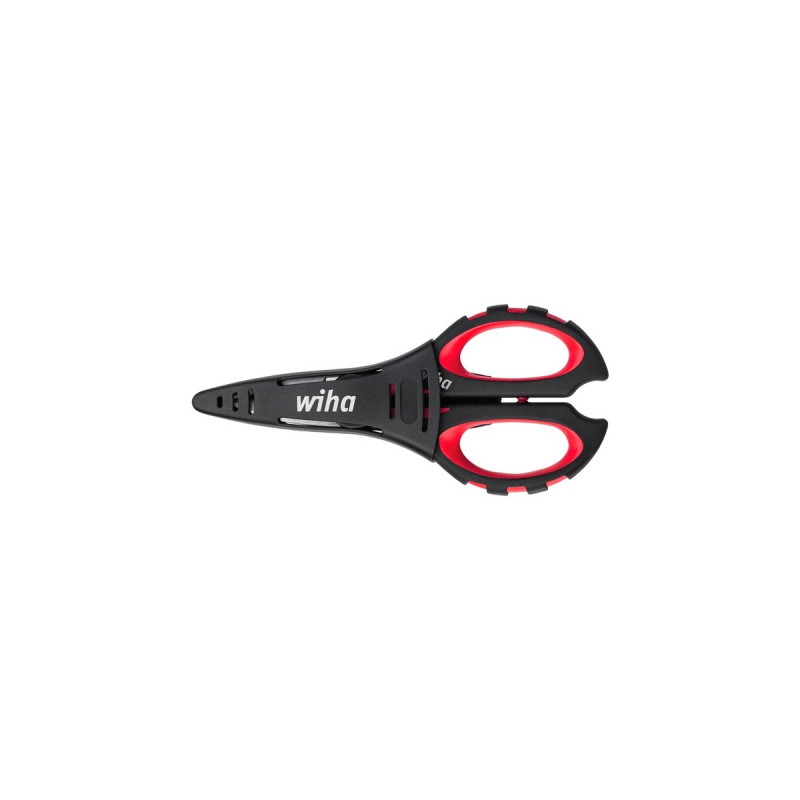 Wiha Elektrikerschere(schwarz/rot, mit Crimpfunktion)