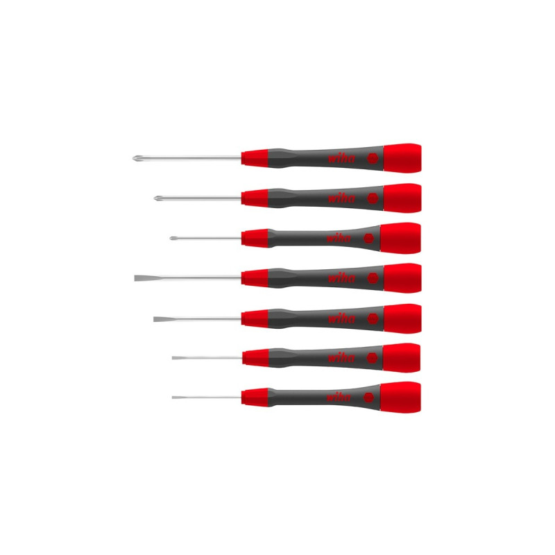 Wiha Feinschraubendreher-Set PicoFinish(grau/rot, 7-teilig)
