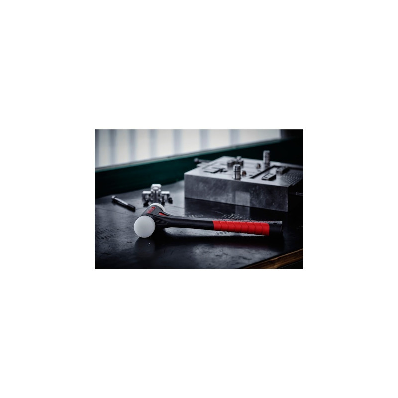 Wiha Schonhammer FibreBuzz rückschlagfrei, sehr hart(schwarz/rot, Ø 40mm)