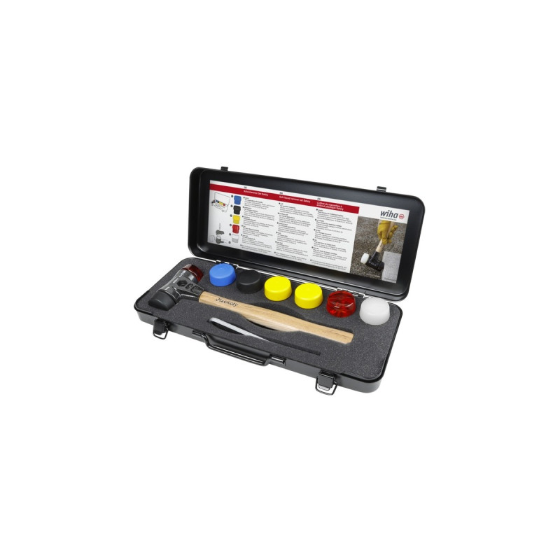 Wiha Schonhammer-Set Safety, 8-teilig(schwarz/holz, Ø 40mm)
