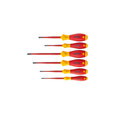 Wiha Schraubendreher-Set SoftFinish electric slimFix, 6-teilig(rot/gelb)