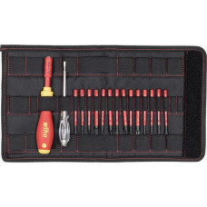 Wiha Schraubendreher mit Bithalter electric slimVario Starter-Set(rot/gelb, 17-teilig, mit slimBits)