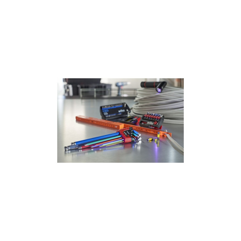 Wiha Stiftschlüssel-Set im ErgoStar Halter, Schraubendreher(9-teilig, MagicRing Haltefunktion)