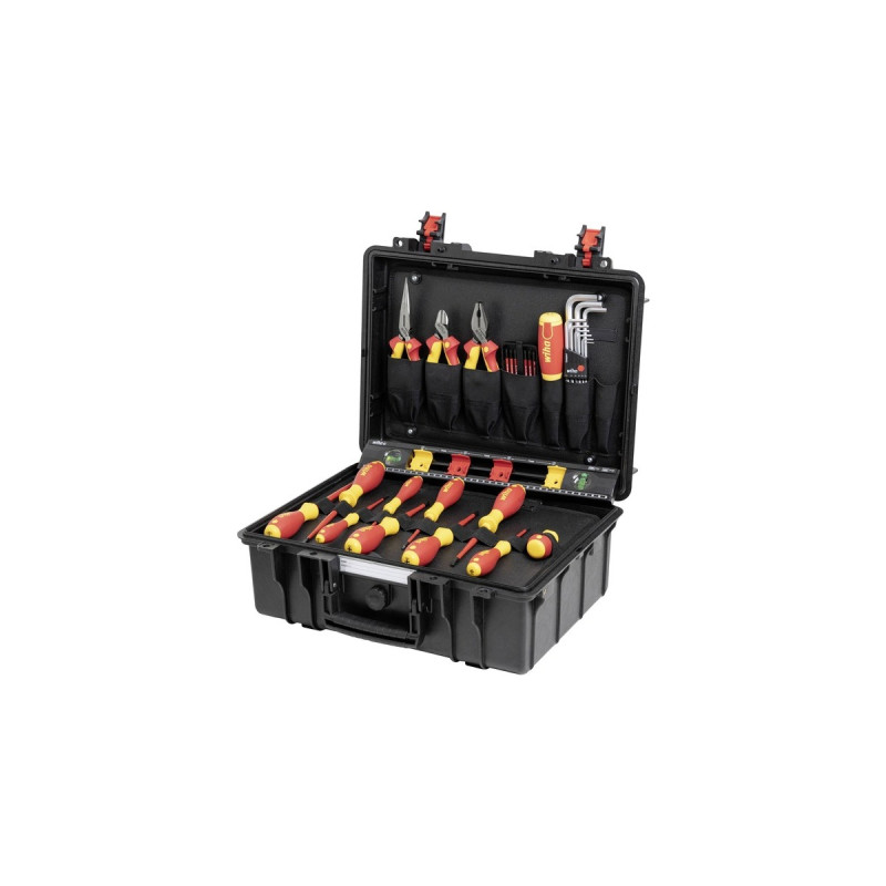 Wiha Werkzeug-Set Basic L electric(rot/gelb, 39-teilig, mit Koffer)