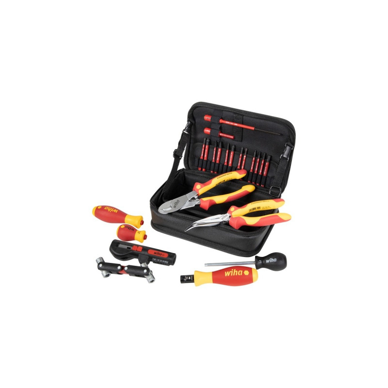 Wiha Werkzeug-Set Wallbox-Installation(rot/gelb, 23-teilig, inkl. Funktionstasche)