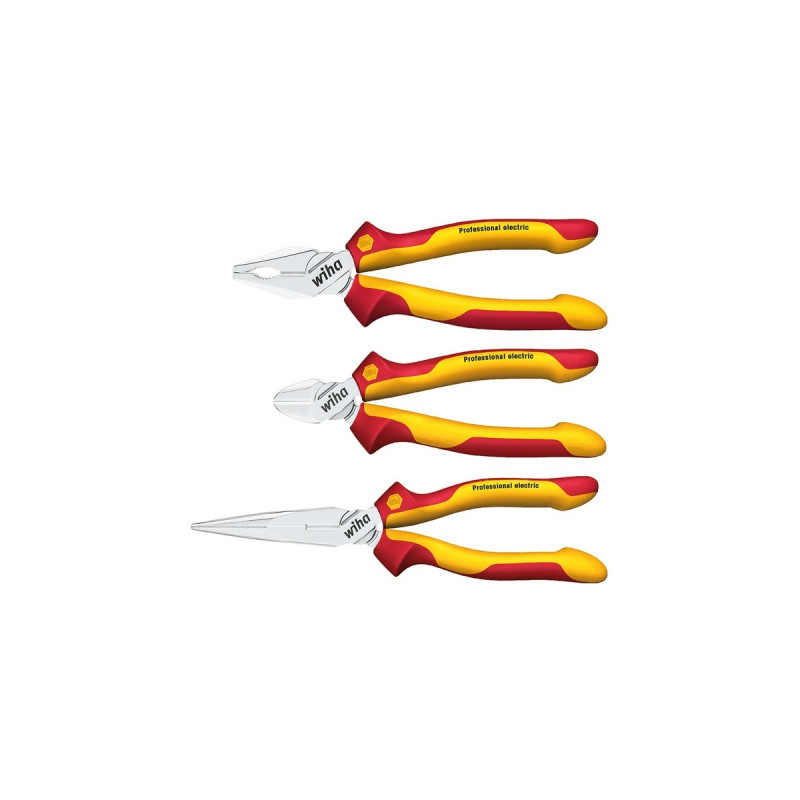 Wiha Zangen-Set Professional electric, 3-teilig(rot/gelb)