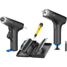 Wiha zai Hause 3in1 Heimwerker-Set, Akkuschrauber + Heißklebepistole(schwarz, inkl. 42-teiliges Micro-Bit-Set)