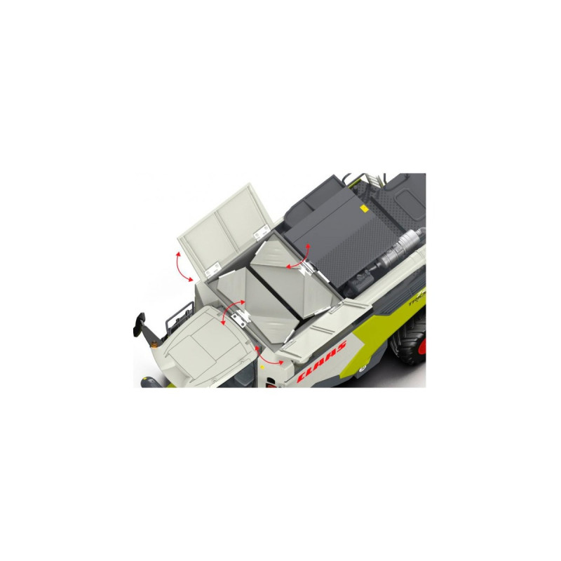 Wiking Claas Trion 720 Montana Convio 1080 und Transportwagen, Modellfahrzeug