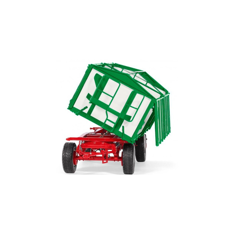 Wiking Kröger Zweiachs-Dreiseiten-Kippanhänger HKD 302, Modellfahrzeug(weiß)