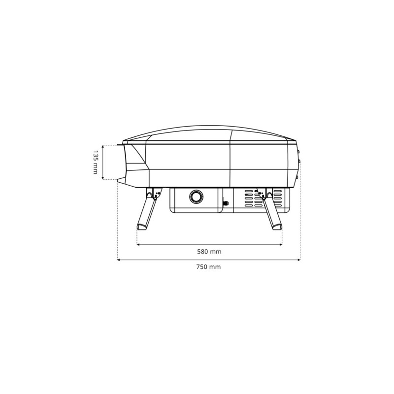 Witt Pizzaofen ETNA Rotante(orange, für Pizzen bis ca. Ø 40cm, rotierender Pizzastein)