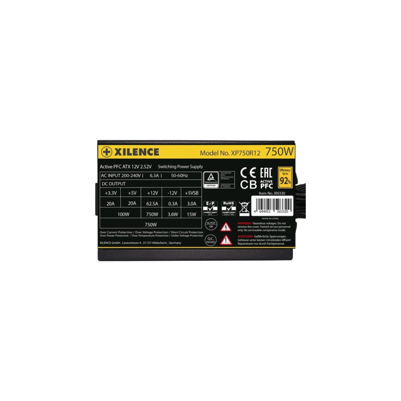 Xilence Gaming Gold 750W, PC-Netzteil(schwarz, 750 Watt)