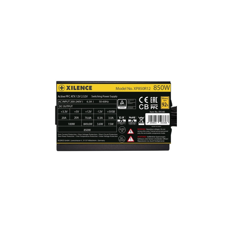 Xilence Gaming Gold 850W, PC-Netzteil(schwarz, 850 Watt)