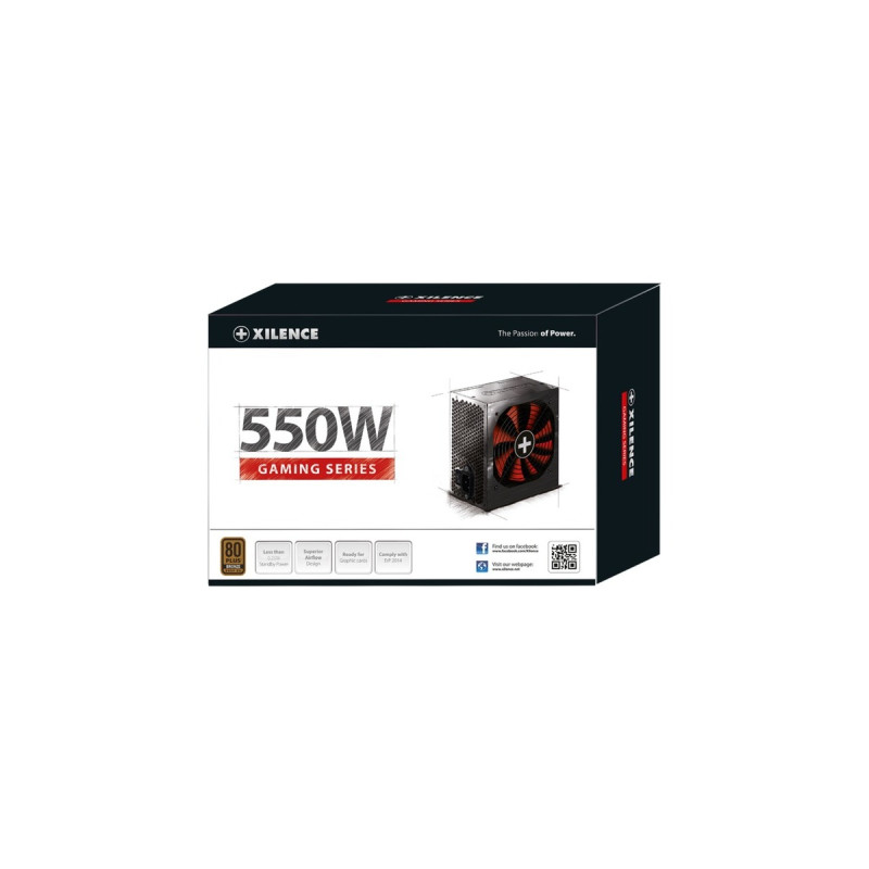 Xilence Perfomance Gaming 550W, PC-Netzteil(schwarz, 2x PCIe, 550 Watt)