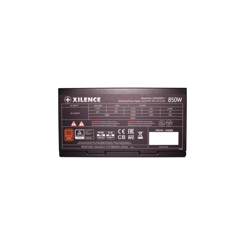 Xilence Performance A+III 850W, PC-Netzteil(schwarz/rot, 4x PCIe, 850 Watt)
