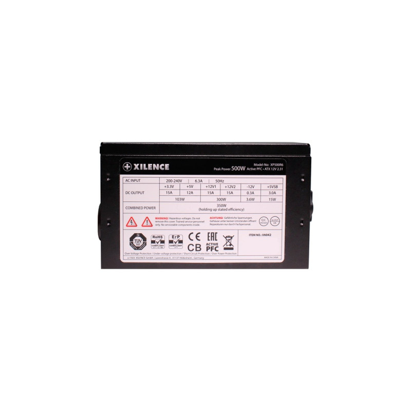 Xilence Performance C 500W, PC-Netzteil(schwarz, 1x PCIe, 500 Watt)