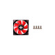 Xilence Performance C PWM Serie 80x80x25, Gehäuselüfter(schwarz/rot)