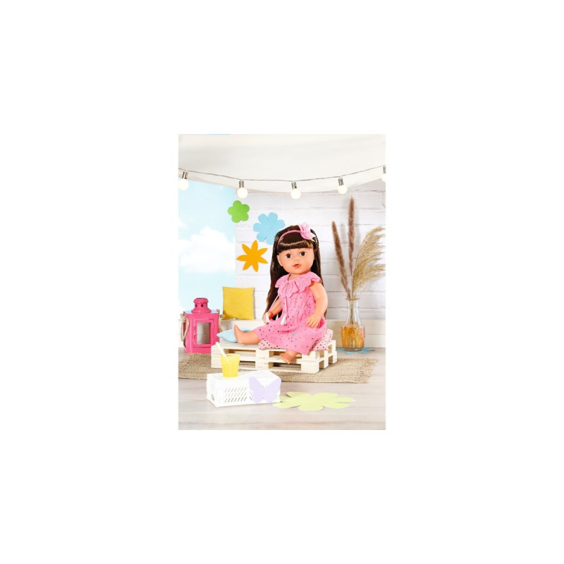 ZAPF Creation BABY born® Trend Blumenkleid 43cm, Puppenzubehör(Kleid und Haarband, inklusive Kleiderbügel)