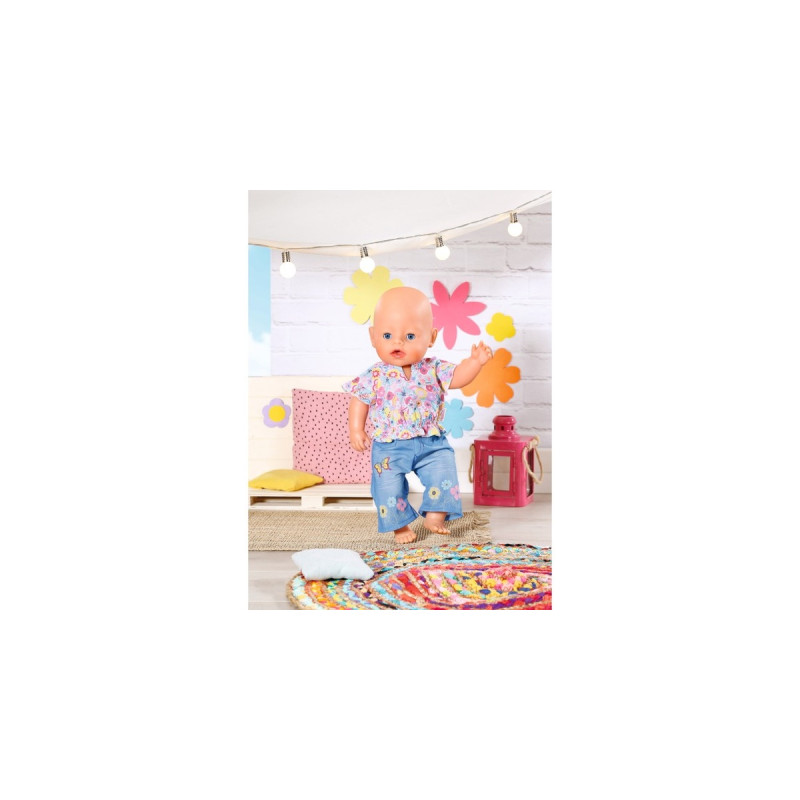 ZAPF Creation BABY born® Trend Jeans 43cm, Puppenzubehör(Shirt und Hose, inklusive Kleiderbügel)