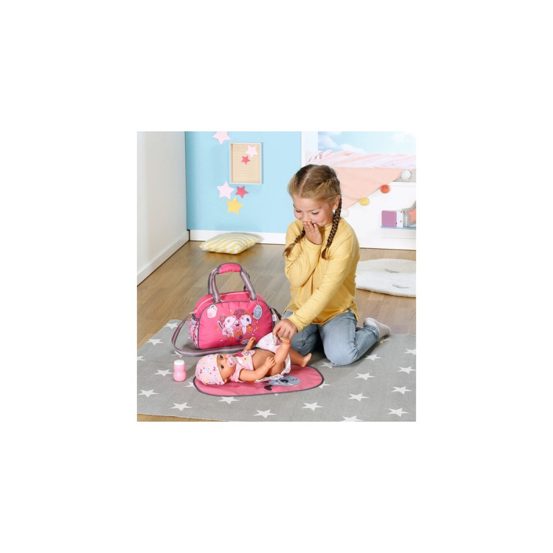 ZAPF Creation BABY born® Wickeltasche, Puppenzubehör(mit Wickelunterlage, Windel und Puderdose)