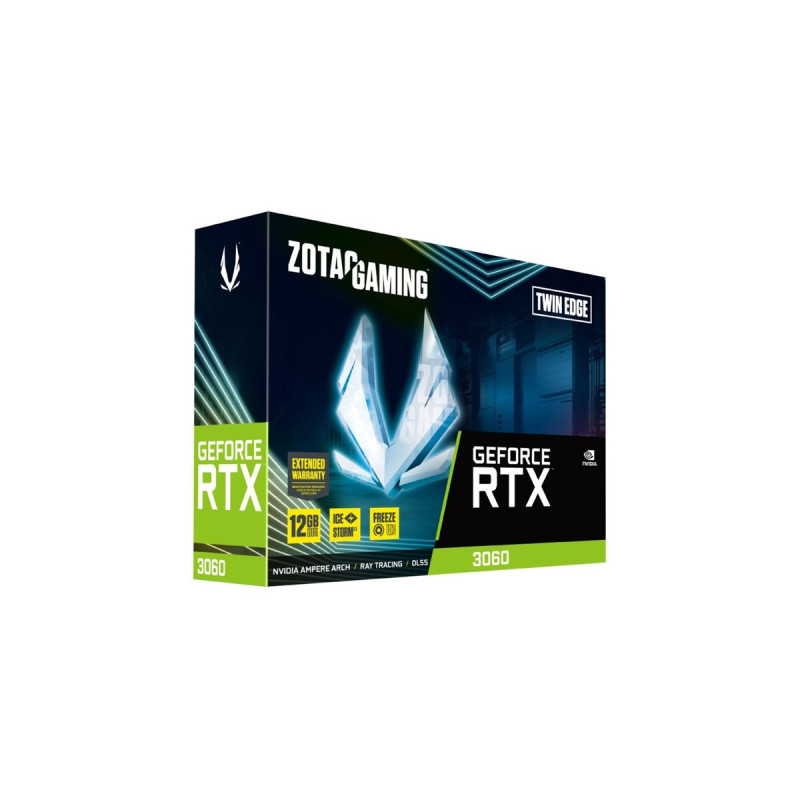 ZOTAC GeForce RTX 3060 TWIN EDGE, Grafikkarte(3x DisplayPort, 1x HDMI 2.1)