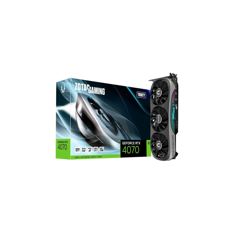 ZOTAC GeForce RTX 4070 Trinity, Grafikkarte(DLSS 3, 3x DisplayPort, 1x HDMI 2.1)