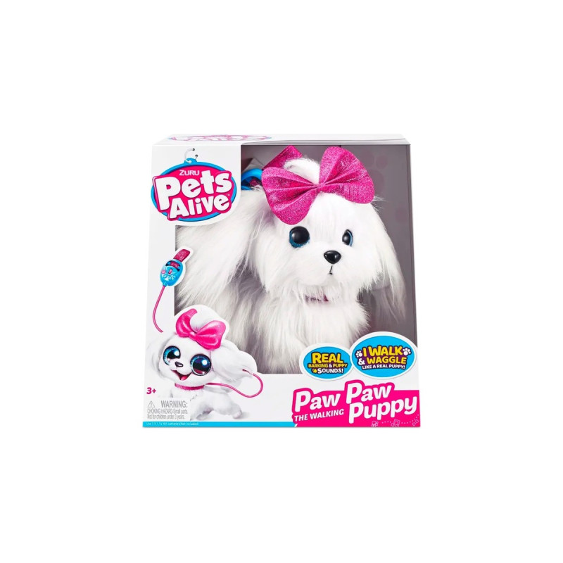 ZURU Pets Alive - Paw Paw der laufende Welpe, Kuscheltier