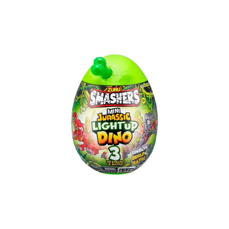 ZURU Smashers - Jurassic Light Up Dino Ei Mini Serie 1, Spielfigur(sortierter Artikel)