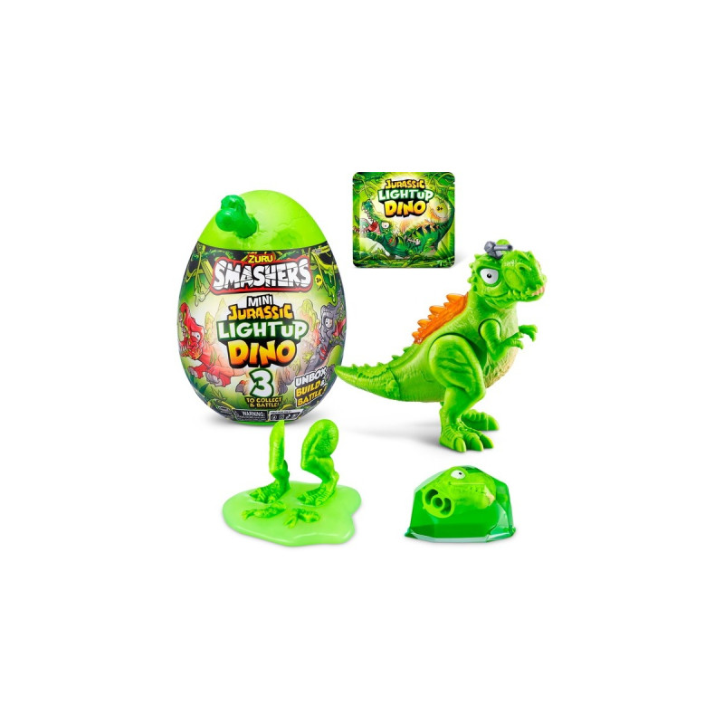 ZURU Smashers - Jurassic Light Up Dino Ei Mini Serie 1, Spielfigur(sortierter Artikel)