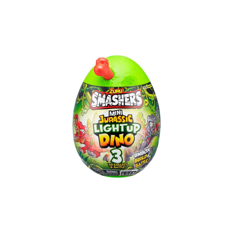 ZURU Smashers - Jurassic Light Up Dino Ei Mini Serie 1, Spielfigur(sortierter Artikel)
