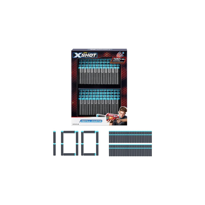 ZURU X-Shot 100er-Pack Refill Darts, Dartblaster