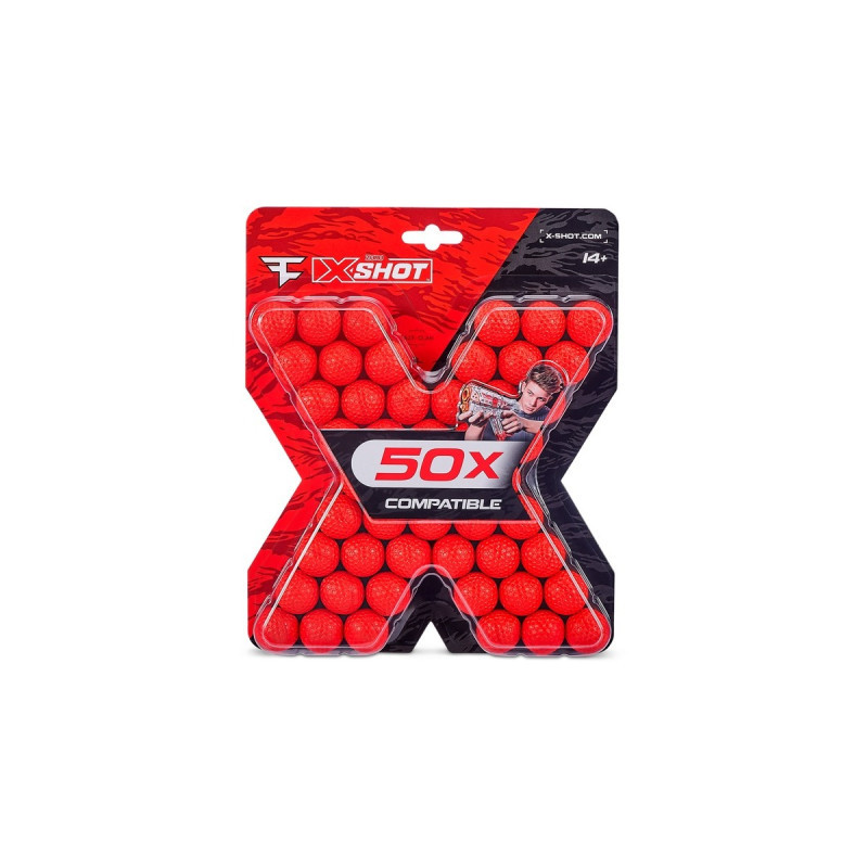 ZURU X-Shot FazeClan 50 Dart Balls Nachfüllpack, Kugelblaster