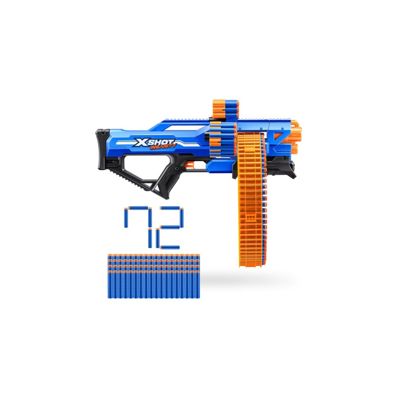 ZURU X-Shot - Insanity Blaster Mega Barrel, Dartblaster(inkl. 72 Darts)