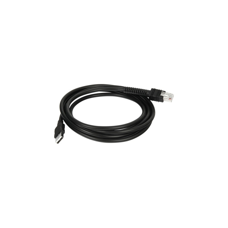 Zebra USB Verbindungskabel CBA-U46-S07ZAR(grau, 2 Meter, gerade, für Barcodescanner)