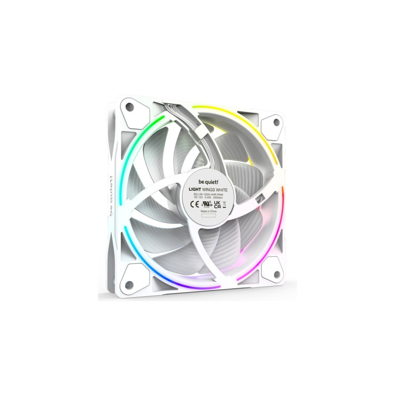 be quiet! Light Wings White 120mm PWM high-speed Triple Pack, Gehäuselüfter(weiß, 3er Pack, inkl. ARGB-Hub)