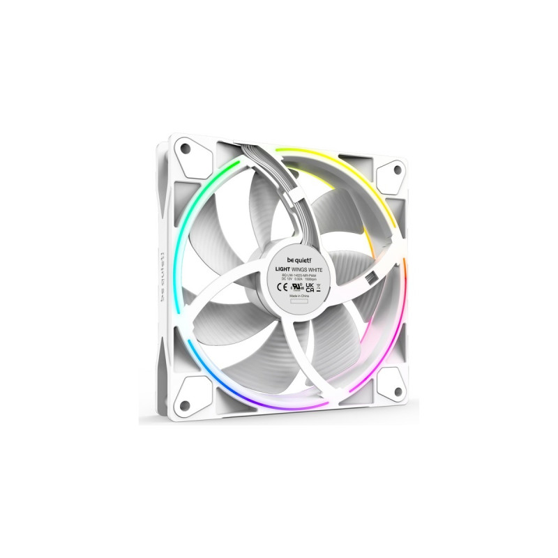 be quiet! Light Wings White 140mm PWM Triple Pack, Gehäuselüfter(weiß, 3er Pack, inkl. ARGB-Hub)