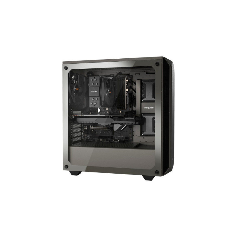 be quiet! PURE BASE 500 Window, Tower-Gehäuse(grau, Window-Kit)