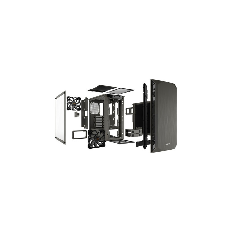 be quiet! PURE BASE 500 Window, Tower-Gehäuse(grau, Window-Kit)