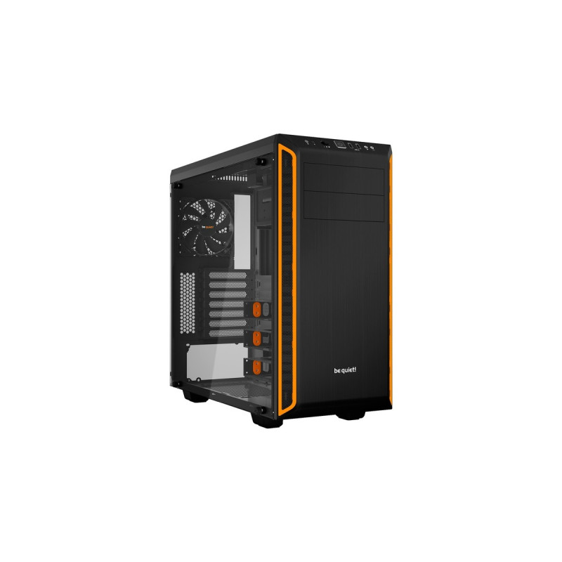 be quiet! PURE BASE 600 Window, Tower-Gehäuse(schwarz/orange, Window-Kit)