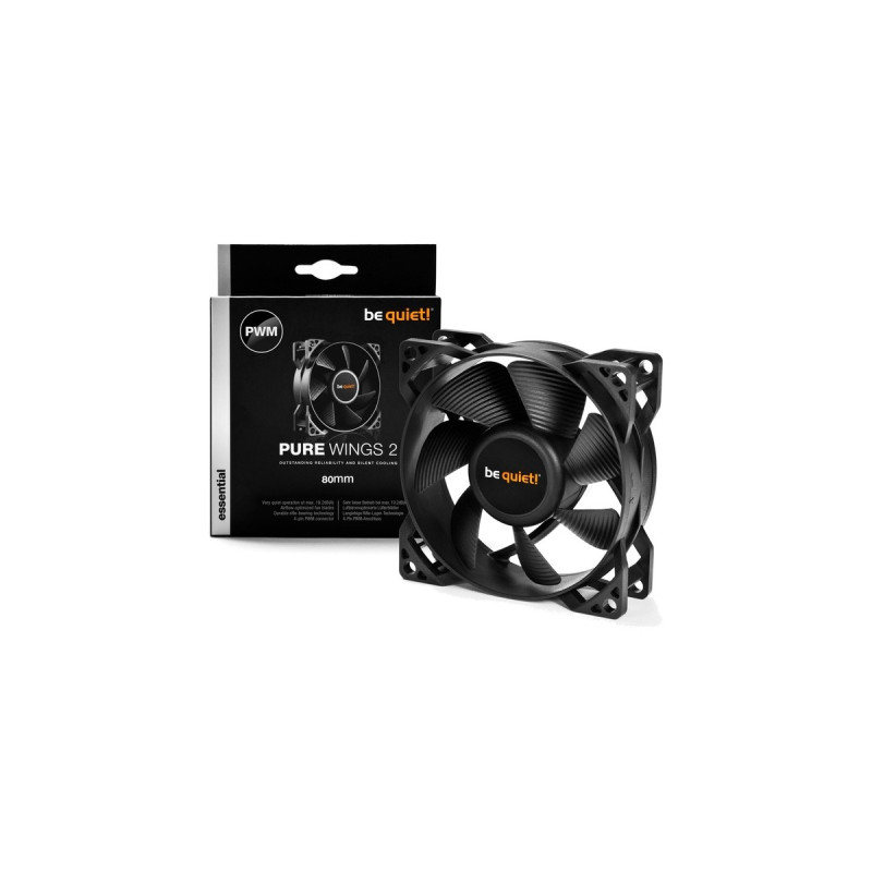 be quiet! Pure Wings 2 80 mm PWM, Gehäuselüfter(schwarz)